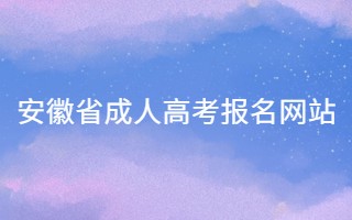 安徽省成人高考報名網(wǎng)站