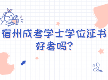 宿州成考學(xué)士學(xué)位證書(shū)好考嗎