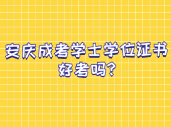 安慶成考學士學位證書好考嗎