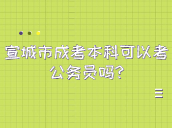 宣城市成考本科可以考公務(wù)員嗎