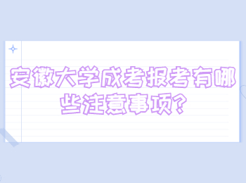 安徽大學(xué)成考報考有哪些注意事項