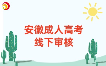 安徽成人高考線下審核